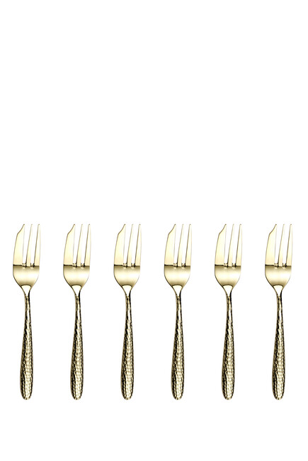 Champagne Mirage Pastry Forks, Set of Six